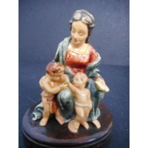 Sebastian Miniatures Toddlers with Madonna of the Goldfinch, Raphael